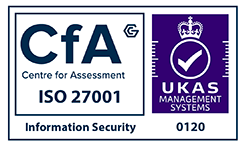 Cfa Cert Logo Colour UKAS ISO 27001 CROP